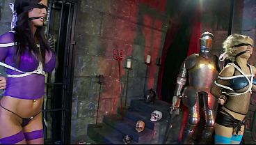 Kinky MILF Babes in BDSM Bondage Femdom Group Sex